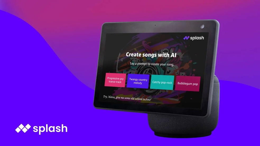 IA da Splash rodando no Echo Show da Amazon — Foto: Divulgação/Amazon