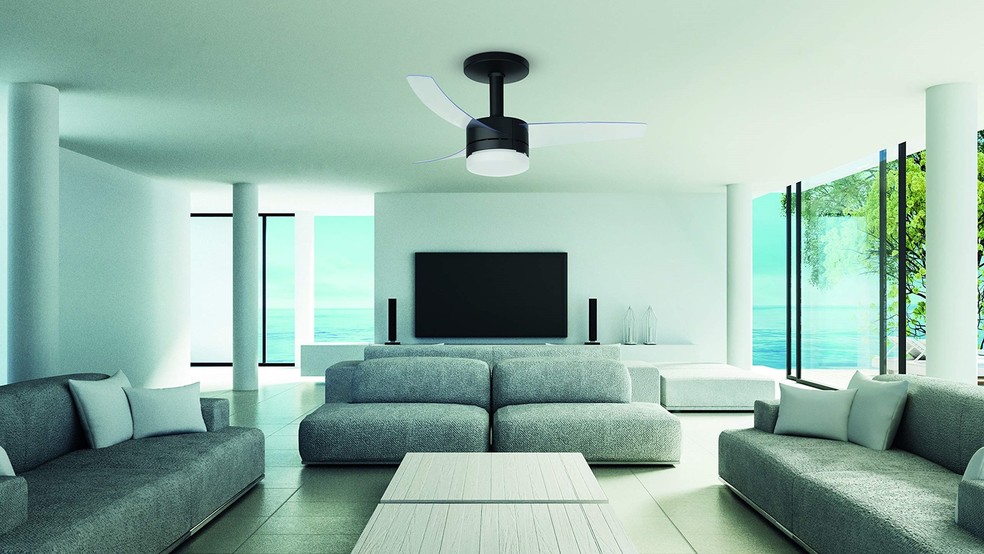 Ventilador de Teto ajuda a refrigerar todos os cantos de um cômodo com ar-condicionado — Foto: Reprodução/Amazon
